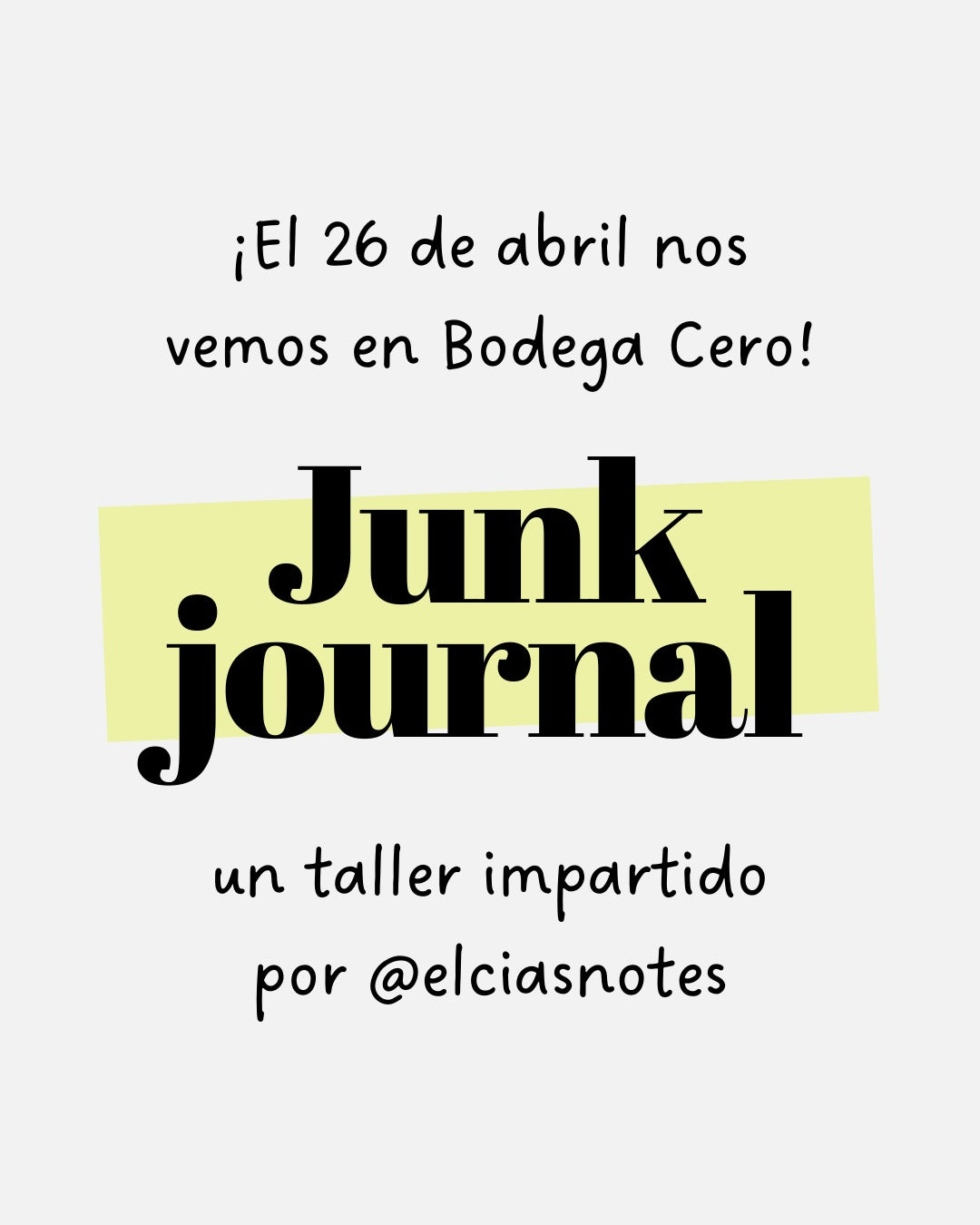 TALLER Junk Journaling