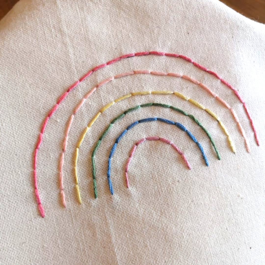 Tote Bag Tellus - Arcoiris bordado