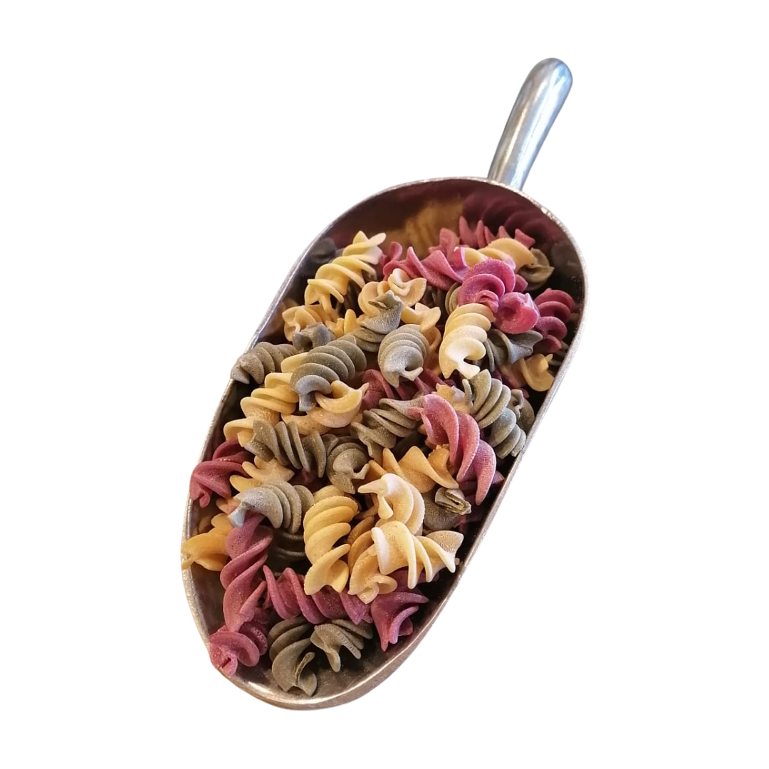 Pasta artesanal fusilli - tricolor vegan