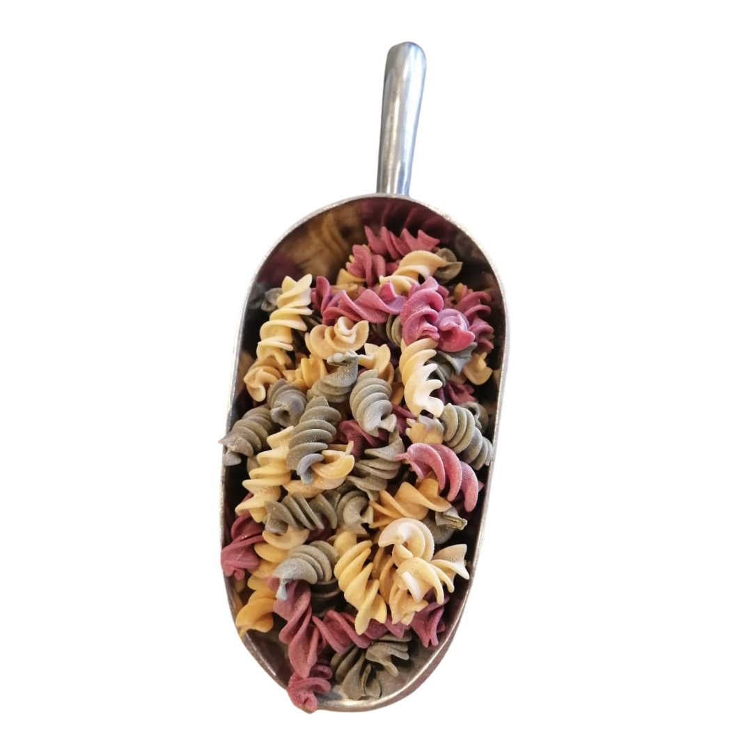 Pasta artesanal fusilli - tricolor vegan