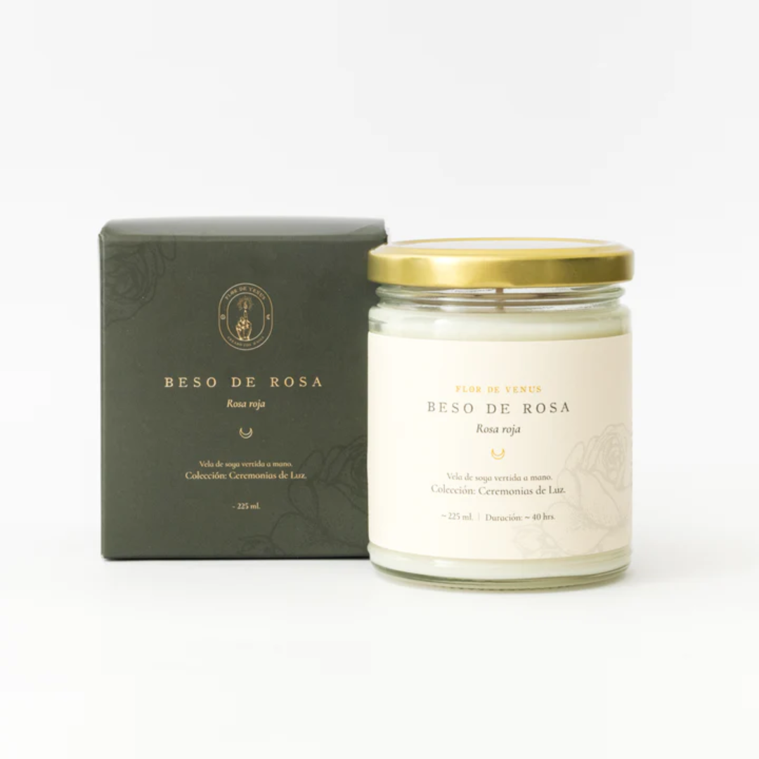 Vela de soya Beso de rosa