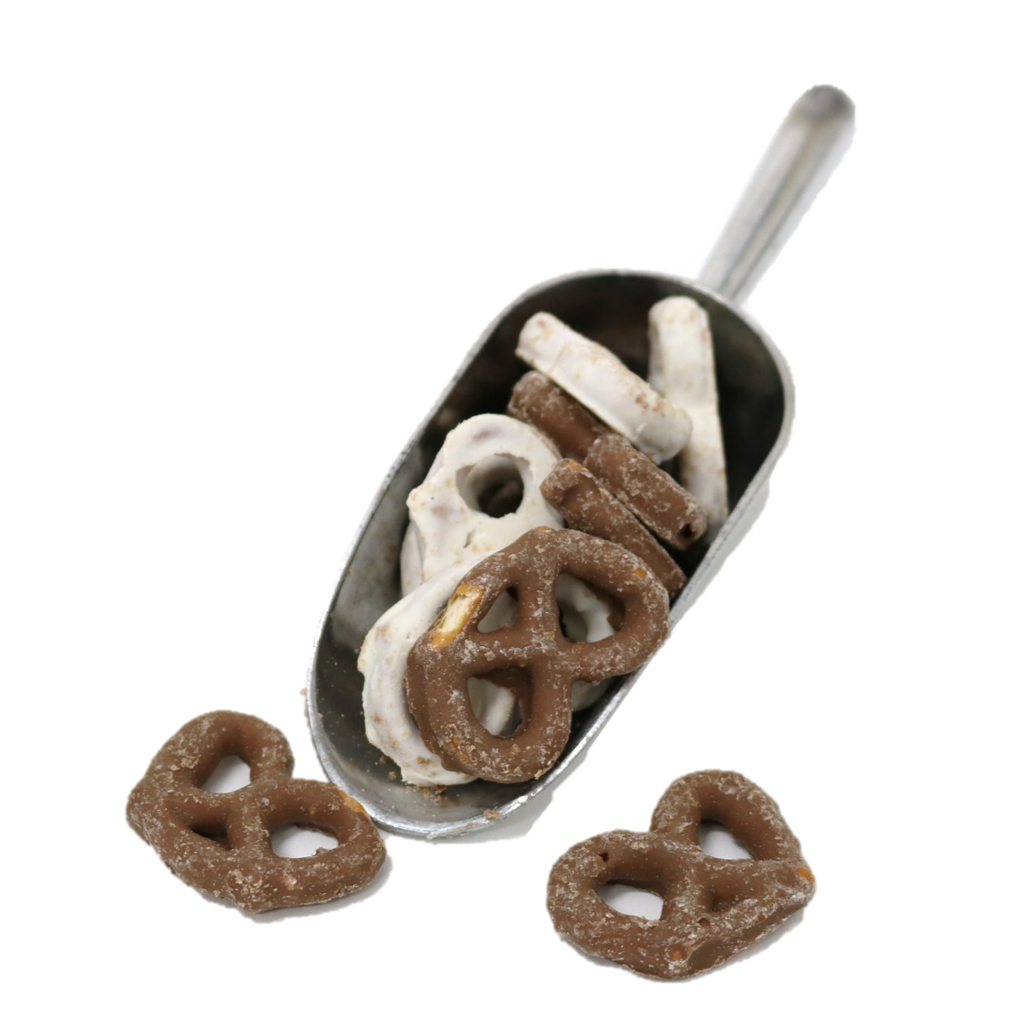 Mix pretzel con cobertura de chocolate y yogurt