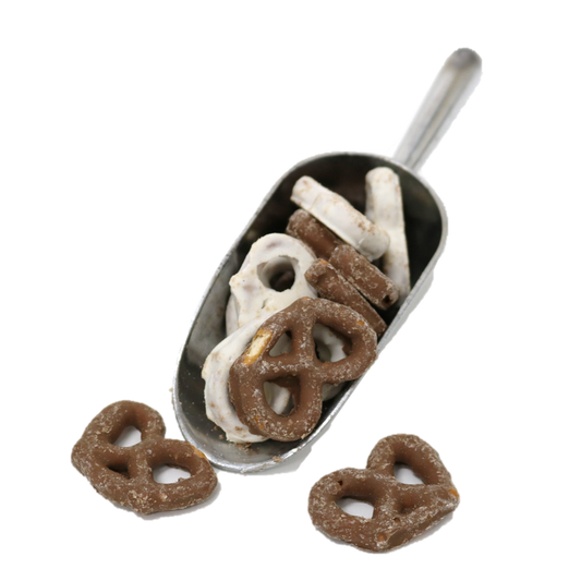 Mix pretzel con cobertura de chocolate y yogurt